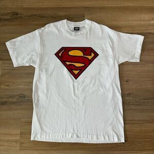 Vintage Screen Stars Best XL Superman Shield Graphic Tee White Single Stitch